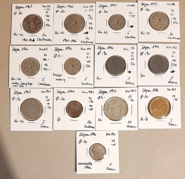 MÜNZEN . LOT . BELGIEN . SAMMLUNG . KONVOLUT . ab 1903