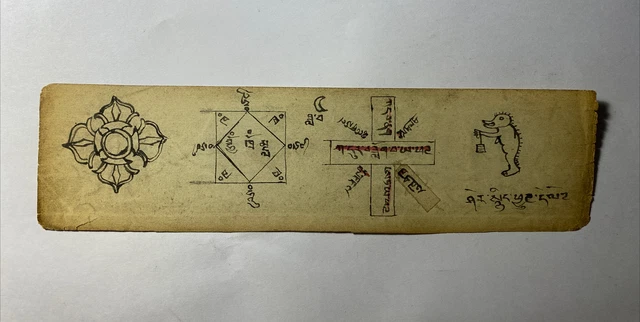 Ancient Mongolian Buddhist Amulet  Mongolia #5-22x5