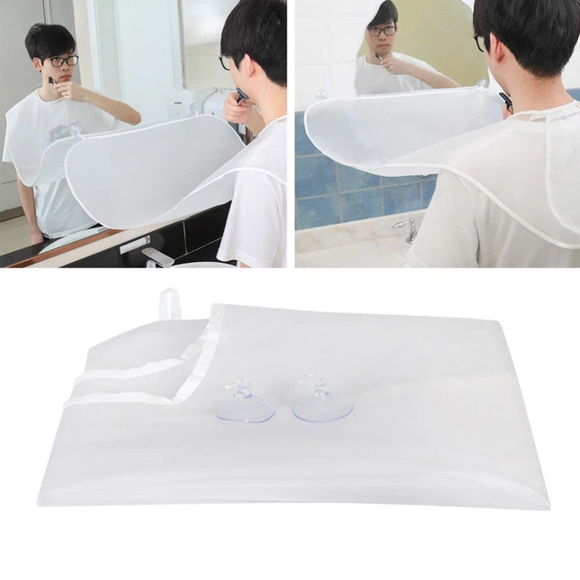 5 PIEZAS Barba Afeitadora Babero Delantal Barba Catcher Ventosa Diseño Impermeable