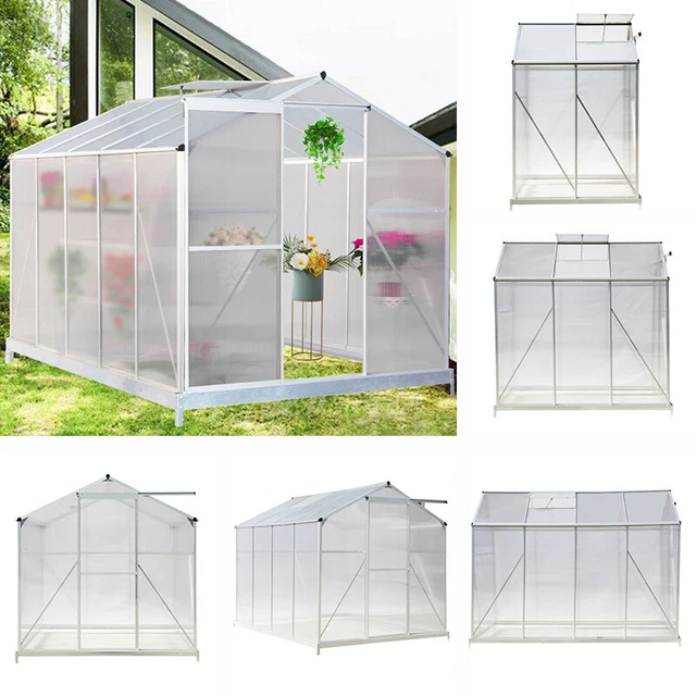 Greenhouse Replacement Cover - 20 X 10 X 7 Ft Walk-in Tunnel Top Tarp, 2 Zippered Doors & 8 Roll-up Windows (Frame Not Included)