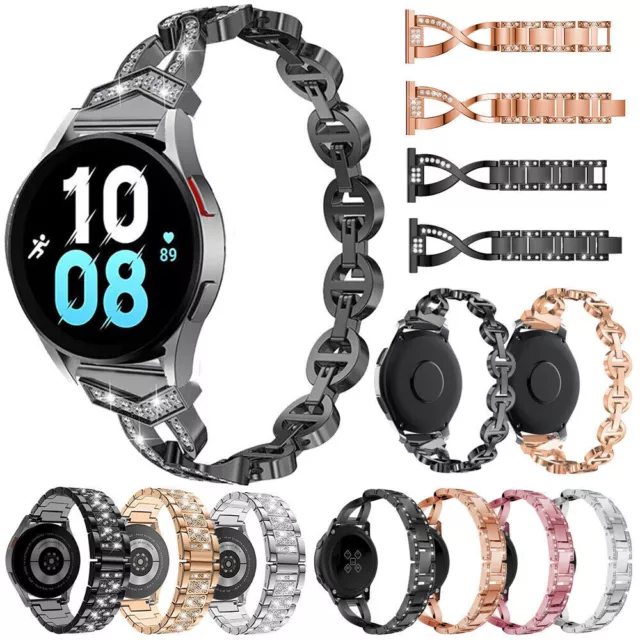 For Samsung Galaxy Watch 6 5 4 40 44mm 6 Classic 5 Pro Active 2 Metal Band Strap
