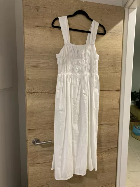 French Connection womens maxi dress white cotton 12 strappy Worn Once