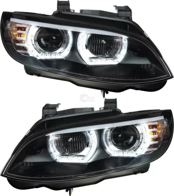 Scheinwerfer Set 3D U LED Angel Eyes für BMW 3er E92 E93 Bj. 05-10 Coupe Cabrio