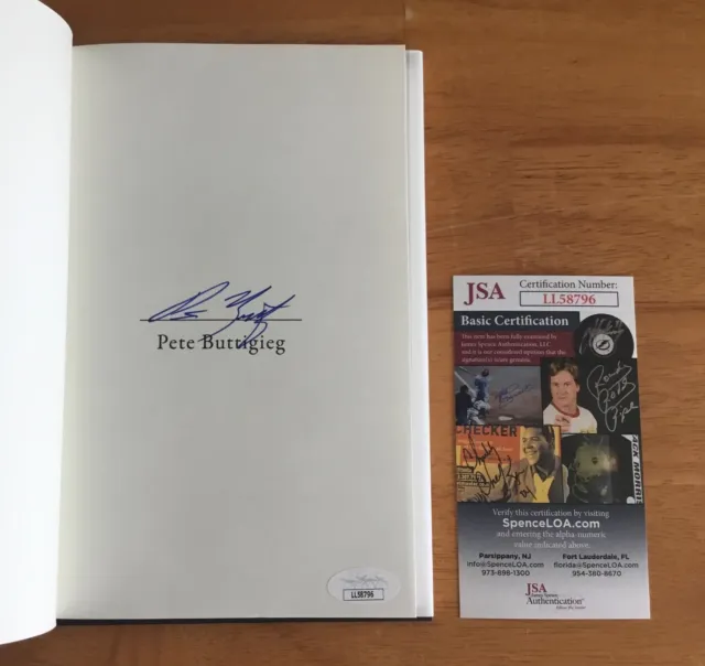 Pete Buttigieg 2020 Dem President Candidate Signed Autograph Trust Book JSA COA
