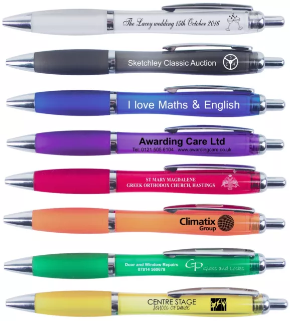 50  Printed Personalised / Promotional Trade Business pens - Wholesale / Bulk