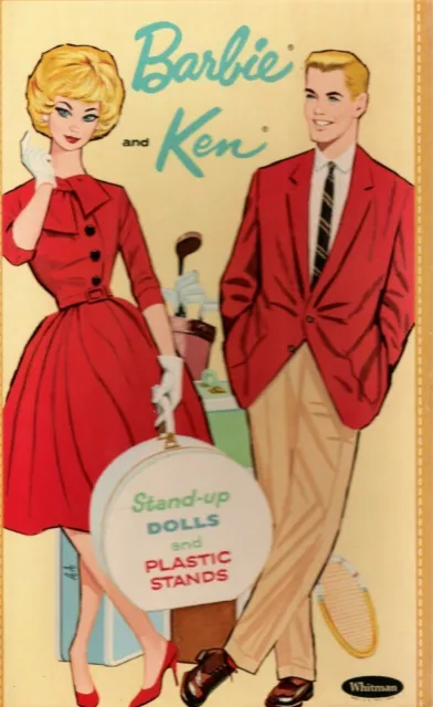 Vintage Uncut 1962 Barbie & Ken Paper Dolls~#1 Reproduction~Large Wardrobe~Nice