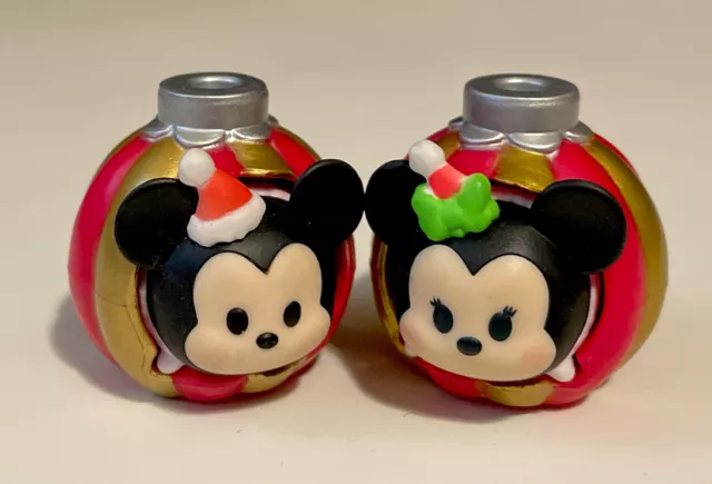Disney Tsum Tsum HOLIDAY MICKEY & MINNIE MOUSE MEDIUM Figures Ornament Stands