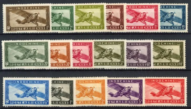 [2503] Indochina 1933-38 airmail good set very fine MNH stamps