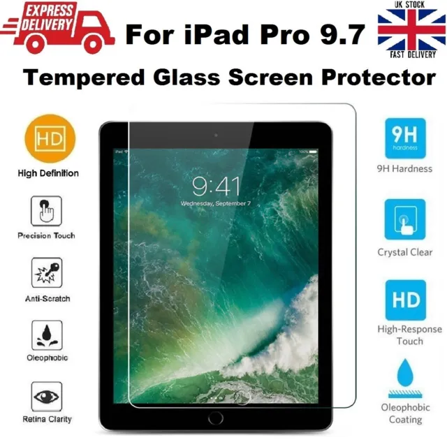 For Apple iPad Pro 9.7" 1st Gen 2016 Gorilla Tempered Glass Screen Protector