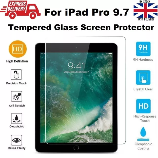 HD Clear Tempered Glass Screen Protector For Apple iPad Pro 9.7" 1st Gen 2016