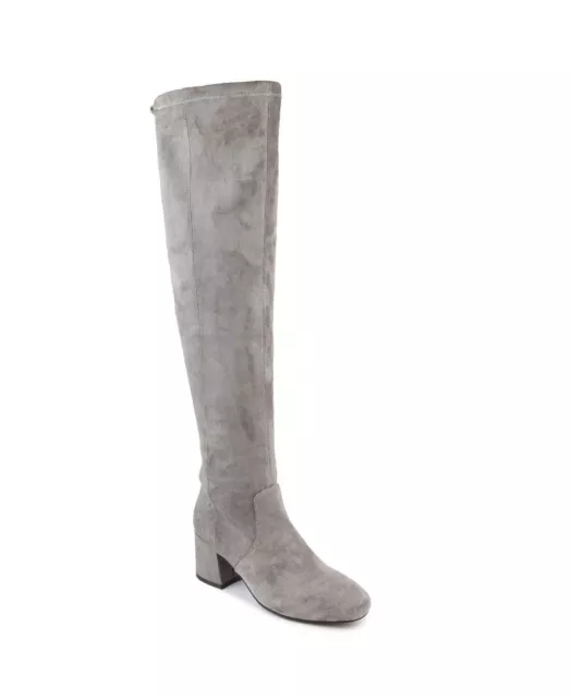 Nine West Womens Medium Felipe Over The Knee Boots Gray Fabric Size 8