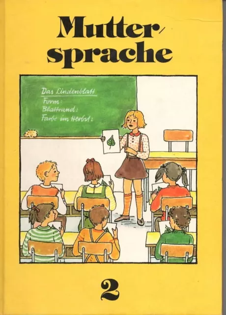 Muttersprache Klasse 2 Volk und Wissen DDR-Lehrbuch Deutsch nach Fibel 1988 -T-