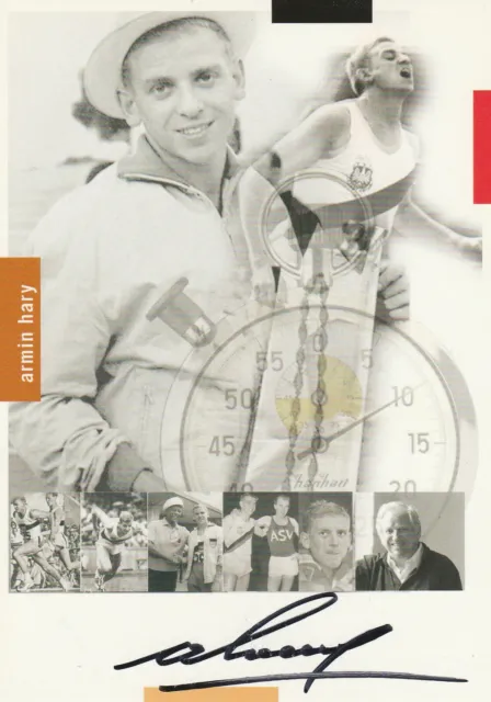 Autogrammkarte von Armin Hary "Olympiasieger 1960 (100m)" #4029