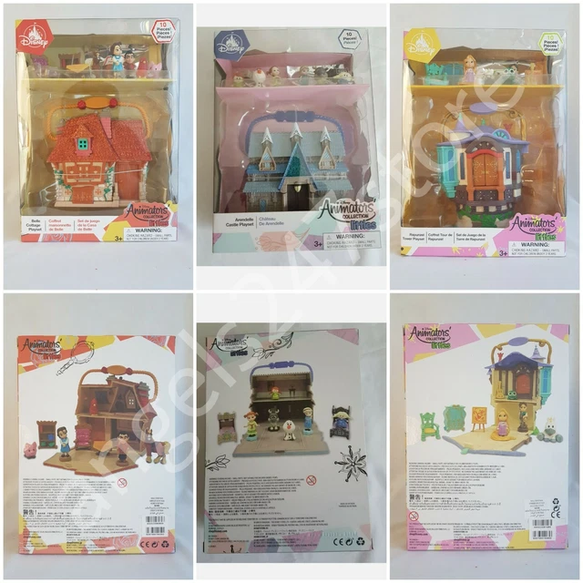 DISNEY STORE ANIMATORS Micro Playset Jasmine Palace, Frozen, Belle