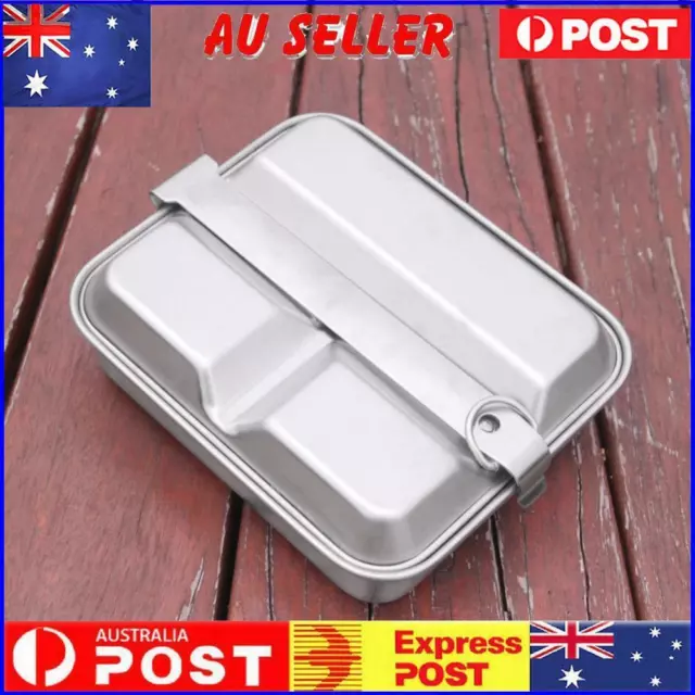 Portable Camping Lunch Box Dining Outdoor Hiking Picnic Aluminum Food Holder