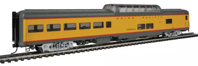 HO Walthers 920-18704 85' ACF Dome Lounge Union Pacific #9004 Harriman Lighted