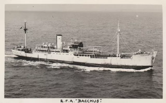 Original Photograph Royal Navy. RFA "Bacchus" Stores freighter WW11. Fine! 1950s