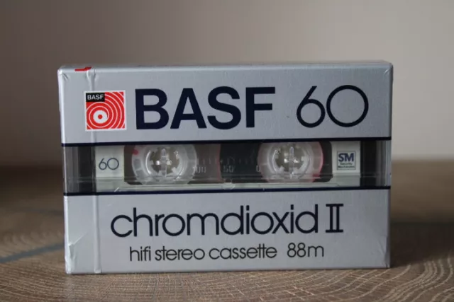 BASF 60 Chromdioxid II SM Cassette  Audio Kassette 88m 60min.  NEU & OVP