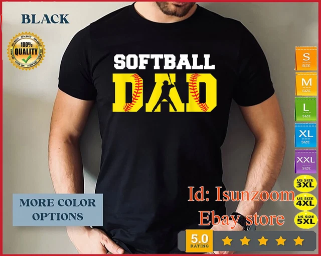 Dad Softball Apparel - Yellow Softball Dad T-Shirt Game Day's Dad T-shirt