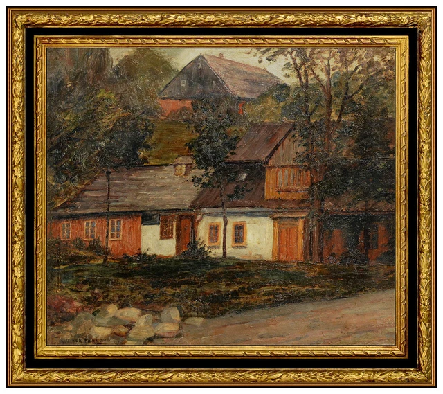 Walter Farndon Original Oil Painting On Board Signed Rural Landscape Framed Art