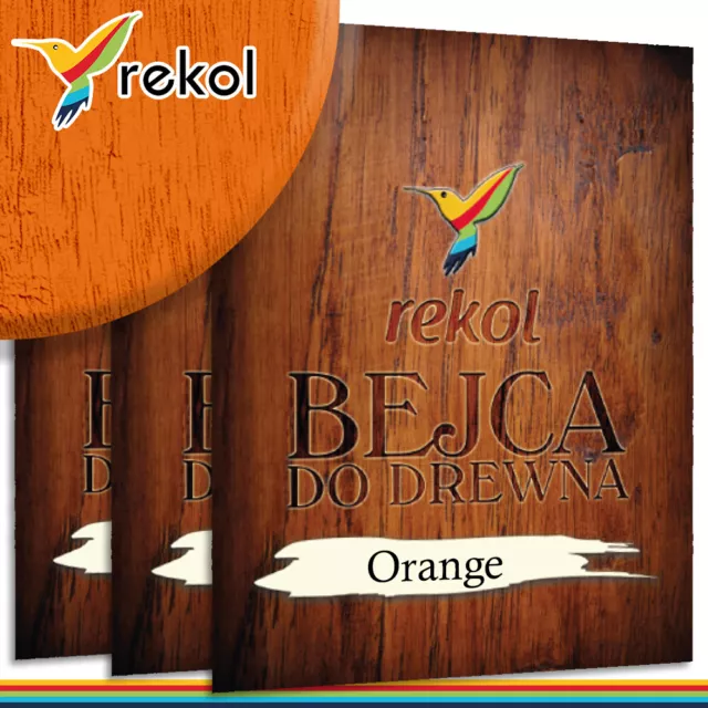 Rekol 3x18g Poudre Décapant Bois Orange Teinture Beutelbeize Möbelbeize