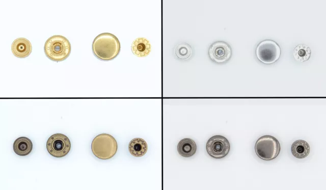 Pop Studs Heavy Duty Snap Fasteners Press Spring Poppers Buttons Crafts Findings