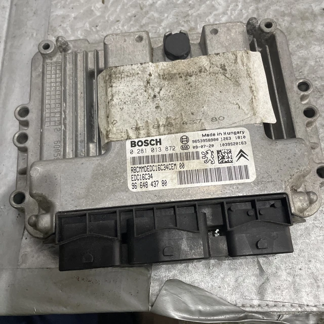 CITROEN BERLINGO ENGINE Control Unit Ecu 0281013872/9664843780 £17.00 PicClick UK