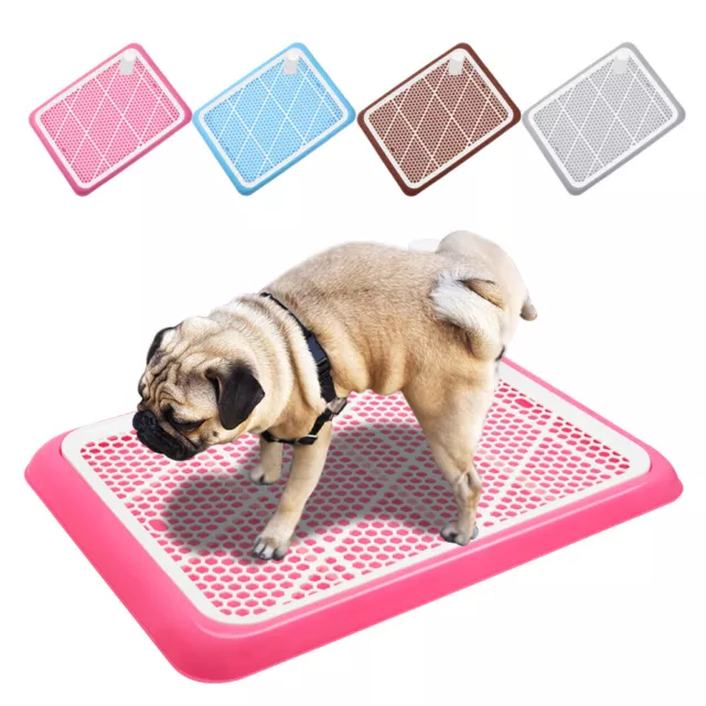 Puppy Dog Pet Potty Training Tray Pad Pee Mat House Toilet Indoor Holder Stand