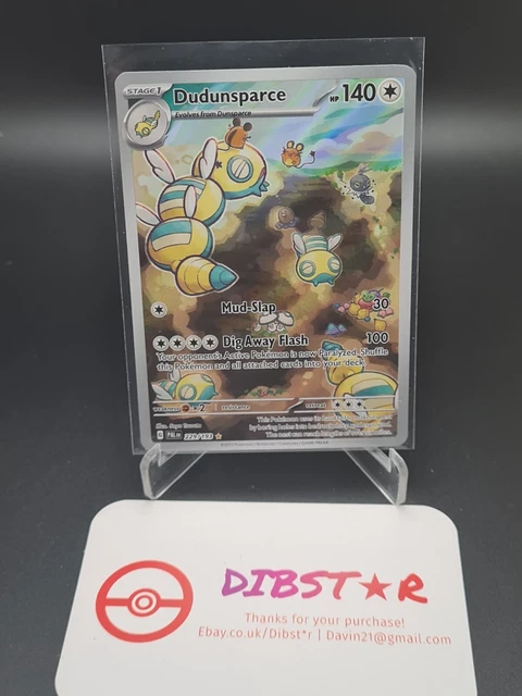 Pokemon Dudunsparce AR Illustration Rare Full Art 229/193 Paldea Evolved Mint