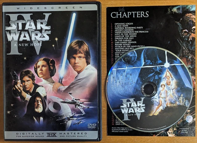 STAR WARS IV A New Hope DVD 1 disco versione rimasterizzata widescreen