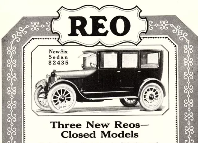 c1915 REO MOTOR CAR COMPANY AUTOMOBILE VINTAGE ADVERTISEMENT Z354