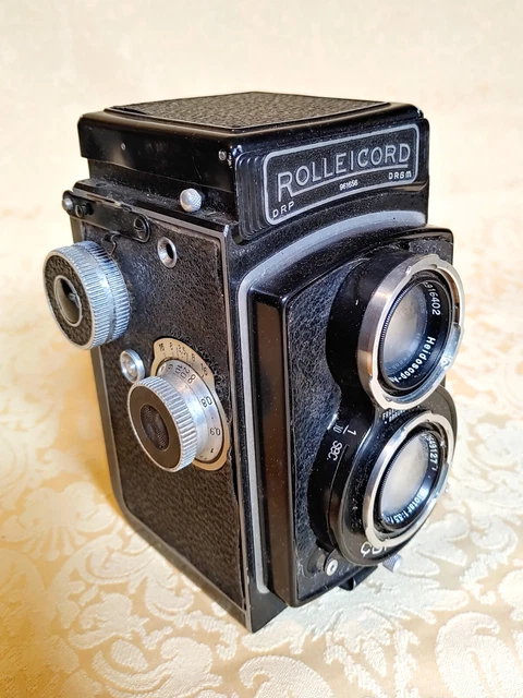 ROLLEI ROLLEICORD IIc Model 4 Model K3-543 vintage camera 1939 custodia e lenti 2