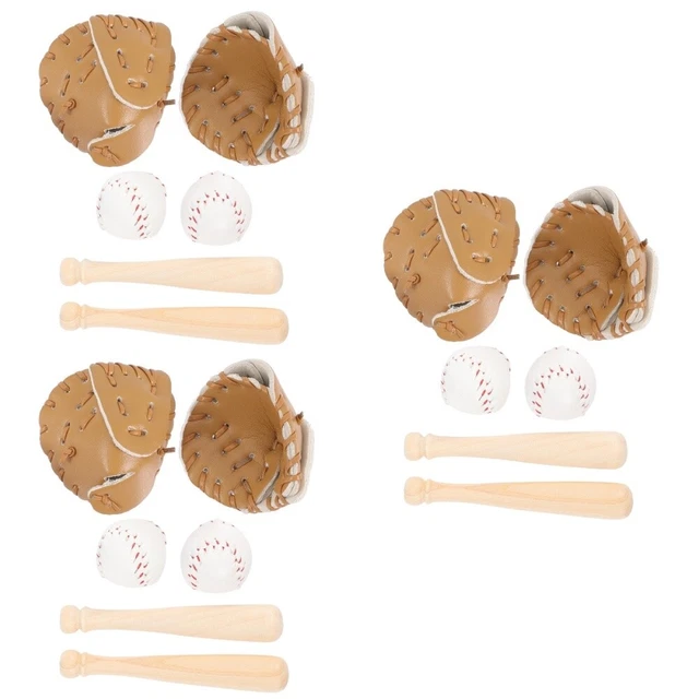 6 Sets Small Baseball Bat Homemade Ornaments Kids Outdoor Toys Self Made