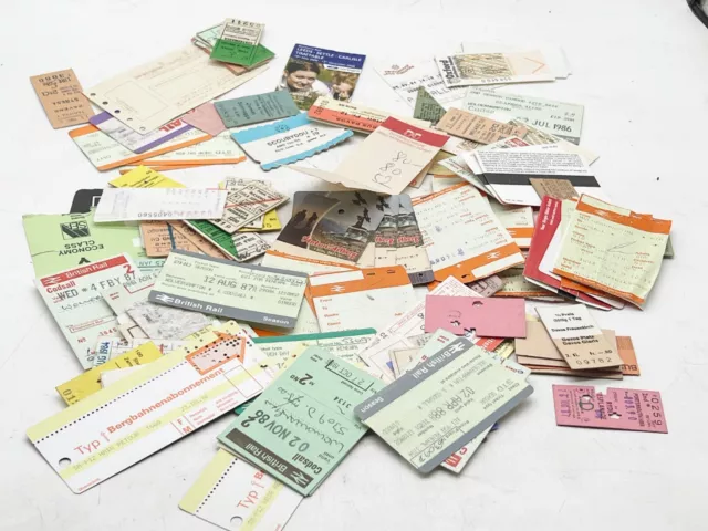 Vintage Job Lot Collection Of Old British Rail And Other Tickets Train Receipts