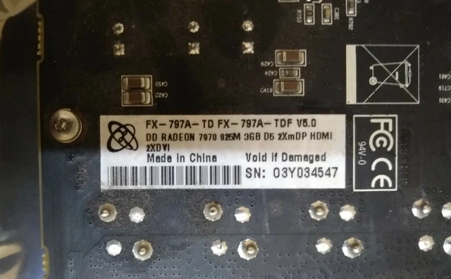 Xfx Radeon Hd 7970 3Gb Ddr5 Ghost Graphics Card Faulty 2