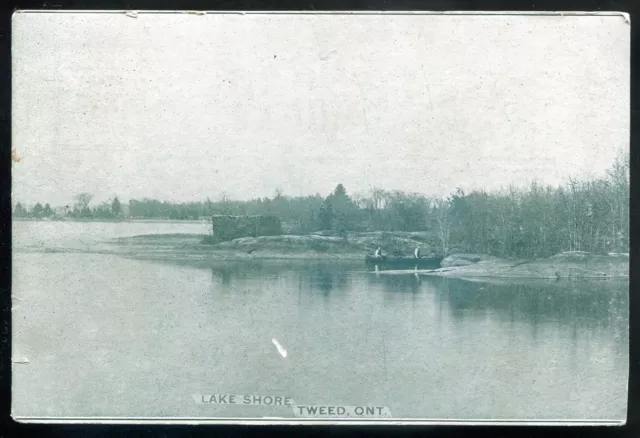 TWEED Ontario Postcard 1910s Lake Shore Boating