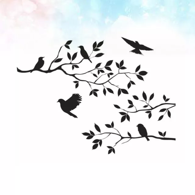 Tree Branch Birds Wall Sticker Vinyl Removable Art Wall Decals for Living Room