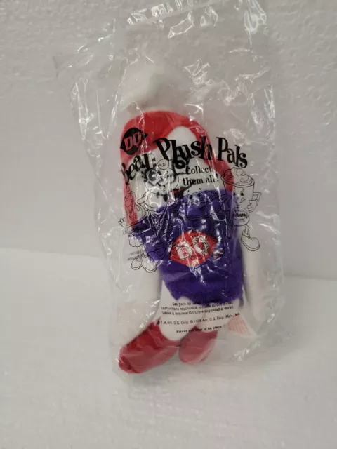 Vintage 1999 Dairy Queen Bean Plush Pals Ice Cream Cone Beanie New  7"