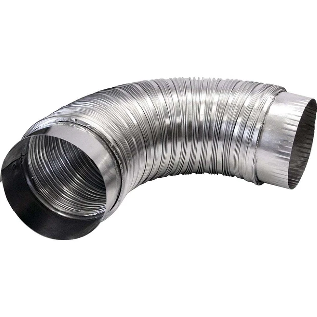 Dundas Jafine 4 In. x 2 Ft. Aluminum Semi-Rigid Dryer Duct with Collars Dundas