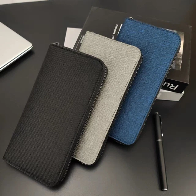 Portachiavi In Tessuto Oxford - Set Da 3 Pezzi Impermeabili 12x9cm, Nero/Blu/Grigio - Foto 8