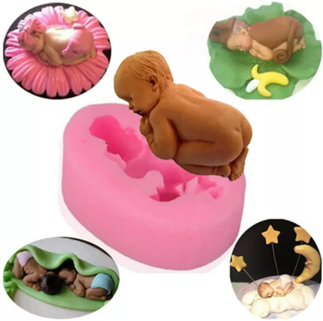 Baby Silicone Moulds Fondant Cupcake Topper Chocolate Sugar craft