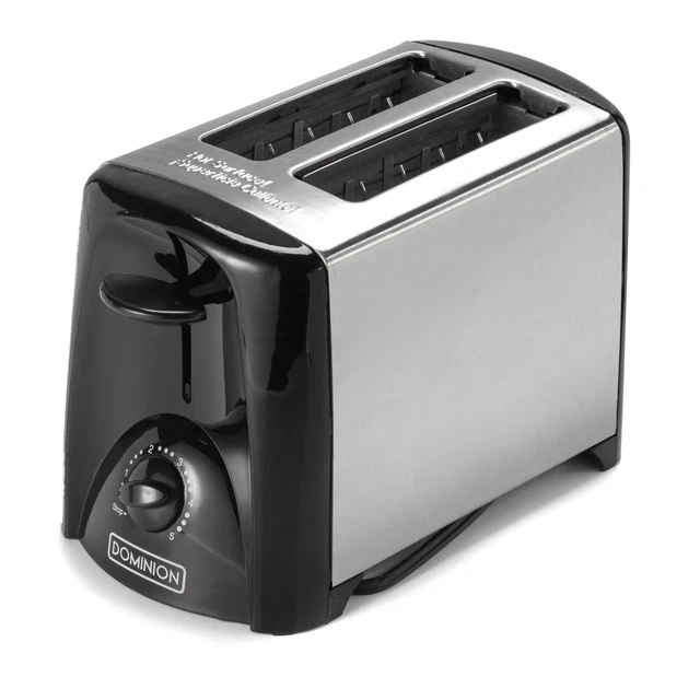 2-Slice Toaster with Shade Control, Slide-Out Crumb Tray, Auto-Shuto...
