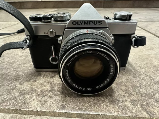 Olympus OM-1 35mm SLR Film Camera - Black