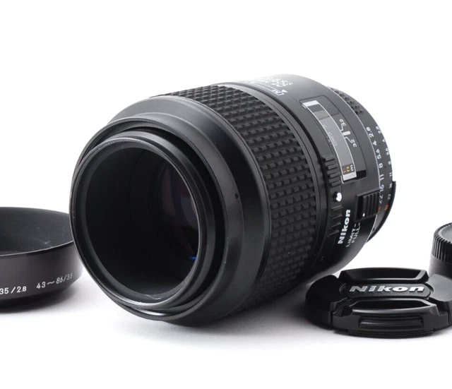 Nikon AF Micro NIKKOR 105mm f/2.8 D Telephoto Lens w/Hood [Near MINT] from Japan