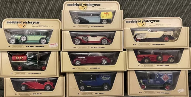 Matchbox Models Of Yesteryear Collection - Job Lot Of 10