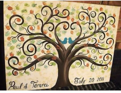 Wedding tree,Thumbprint Tree,12x16,guest book,wedding gift, wedding,bridal gifts