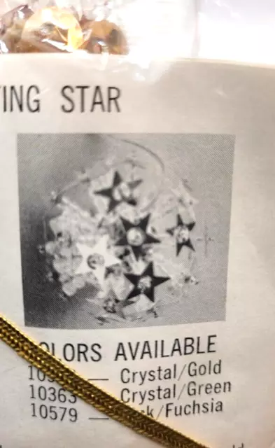 LeeWards Dexter's MINI SHOOTING STARS Gold Sequin Bead Xmas Ornament Kit MAKES 6