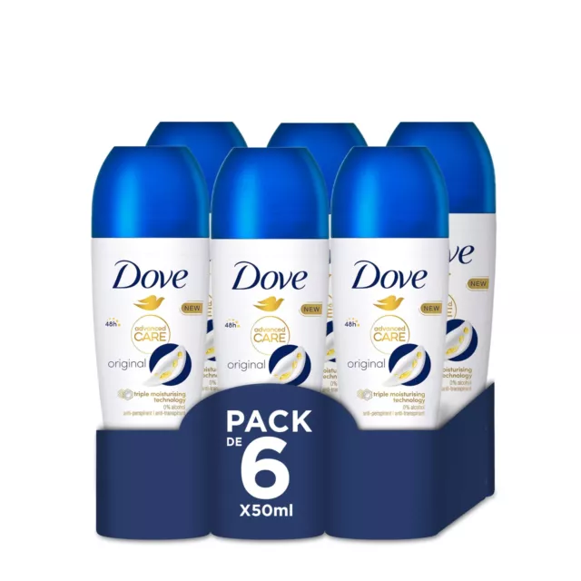 Dove Déodorant Bille AntiTranspirant Advanced Care Original 50 ml x6