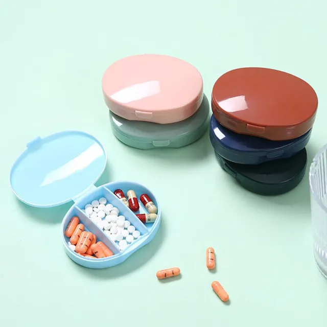 3 Grids Compartments Container Pill Box Travel Storage Organizer Medicine Case