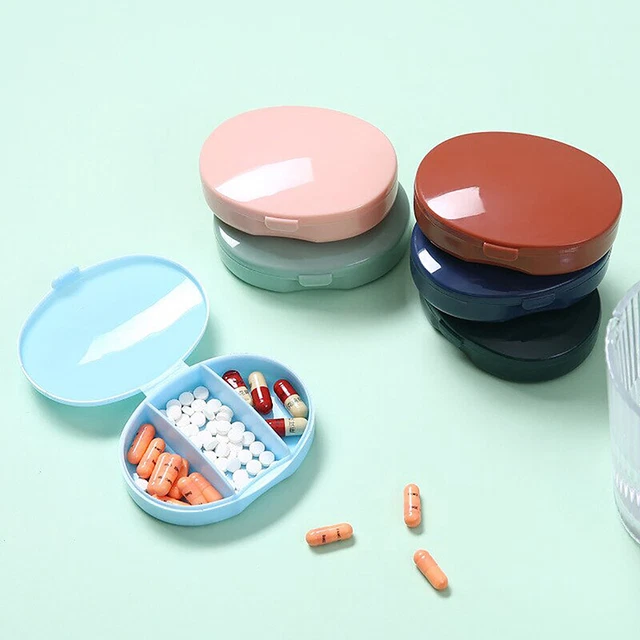 3 Grids Compartments Container Pill Box Travel Storage Organizer Medicine Case